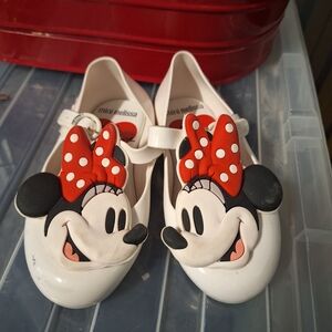 Mini Melissa Minnie White Shoes Sz 10